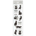 Black Cat with Ribbon Sticker Sheet