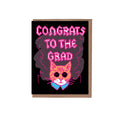 Heavy Metal Cat Graduation Greeting Card