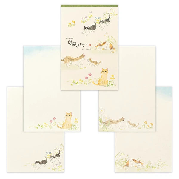 Writing Paper Pad - Cats in Nature