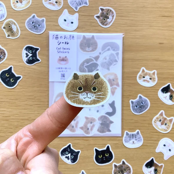 Cat Faces Sticker Set
