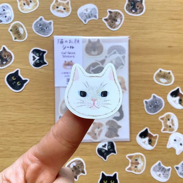 Cat Faces Sticker Set