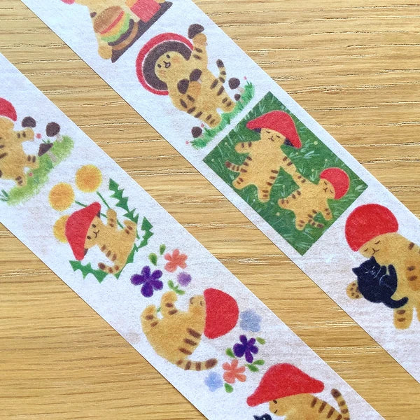 Mushroom Cat Washi Tape by 4legs