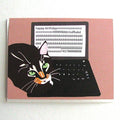 Cat on Keyboard Birthday Greeting Card