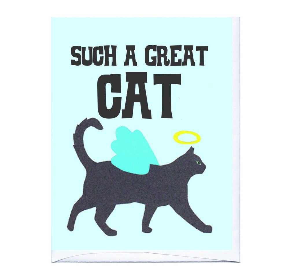 Angel Cat Sympathy Greeting Card
