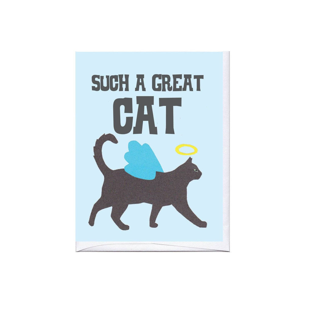 Angel Cat Sympathy Greeting Card