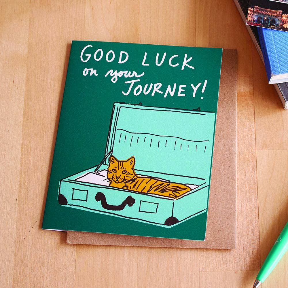 Cat in Suitcase Greeting Card