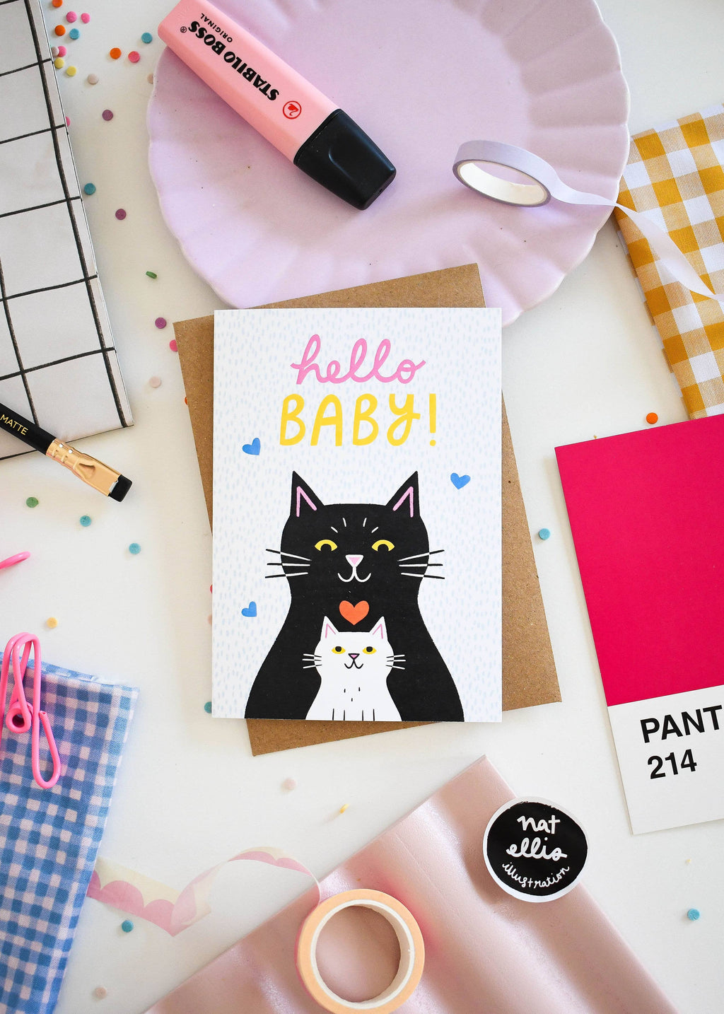 Hello Baby- New Baby Celebration Greeting Card 
