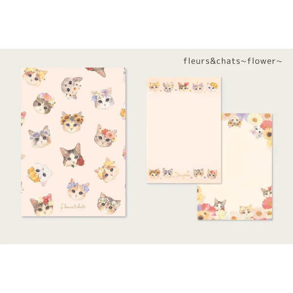 Fleurs & Chats V2 Memo Pad