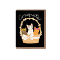 Cat Basket Wedding Greeting Card