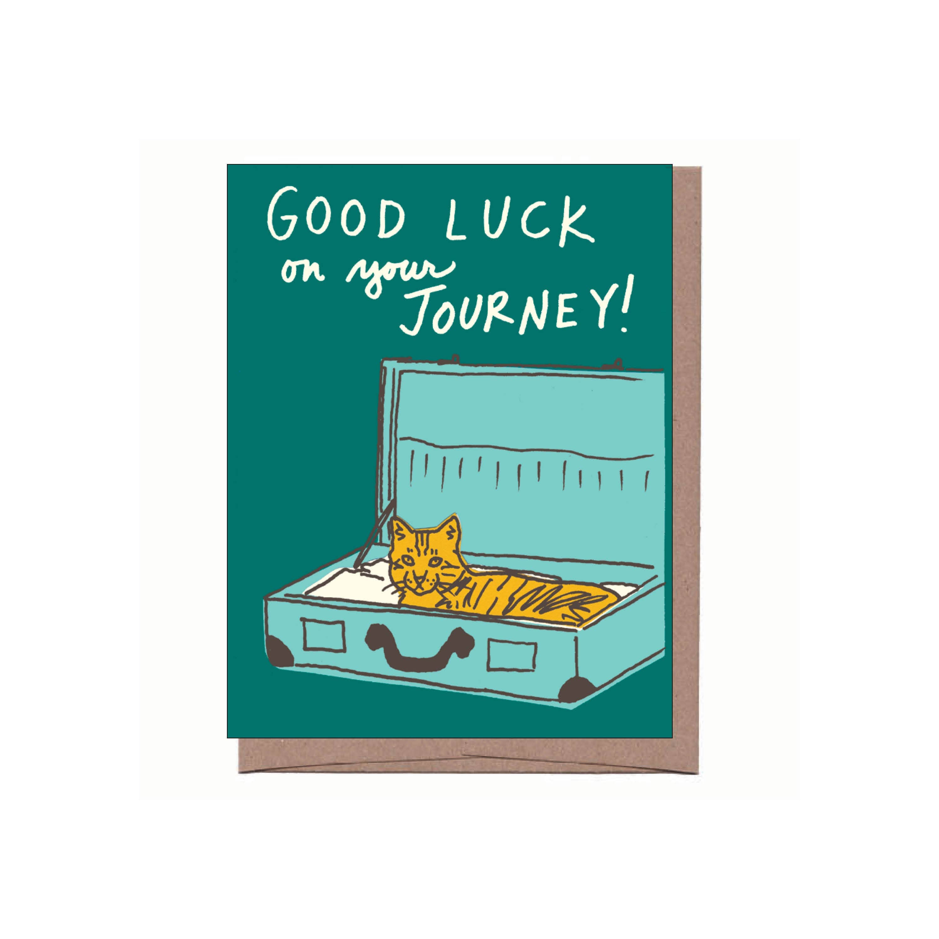 Cat in Suitcase Greeting Card