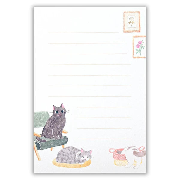 Set of 4 Cat Notecards