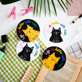 Life is Better with Cats - Colourful Vinyl Sticker: Black Cat