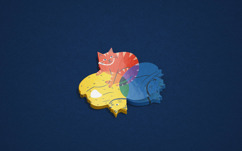 Colour Wheel Cats - Colourful Vinyl Sticker