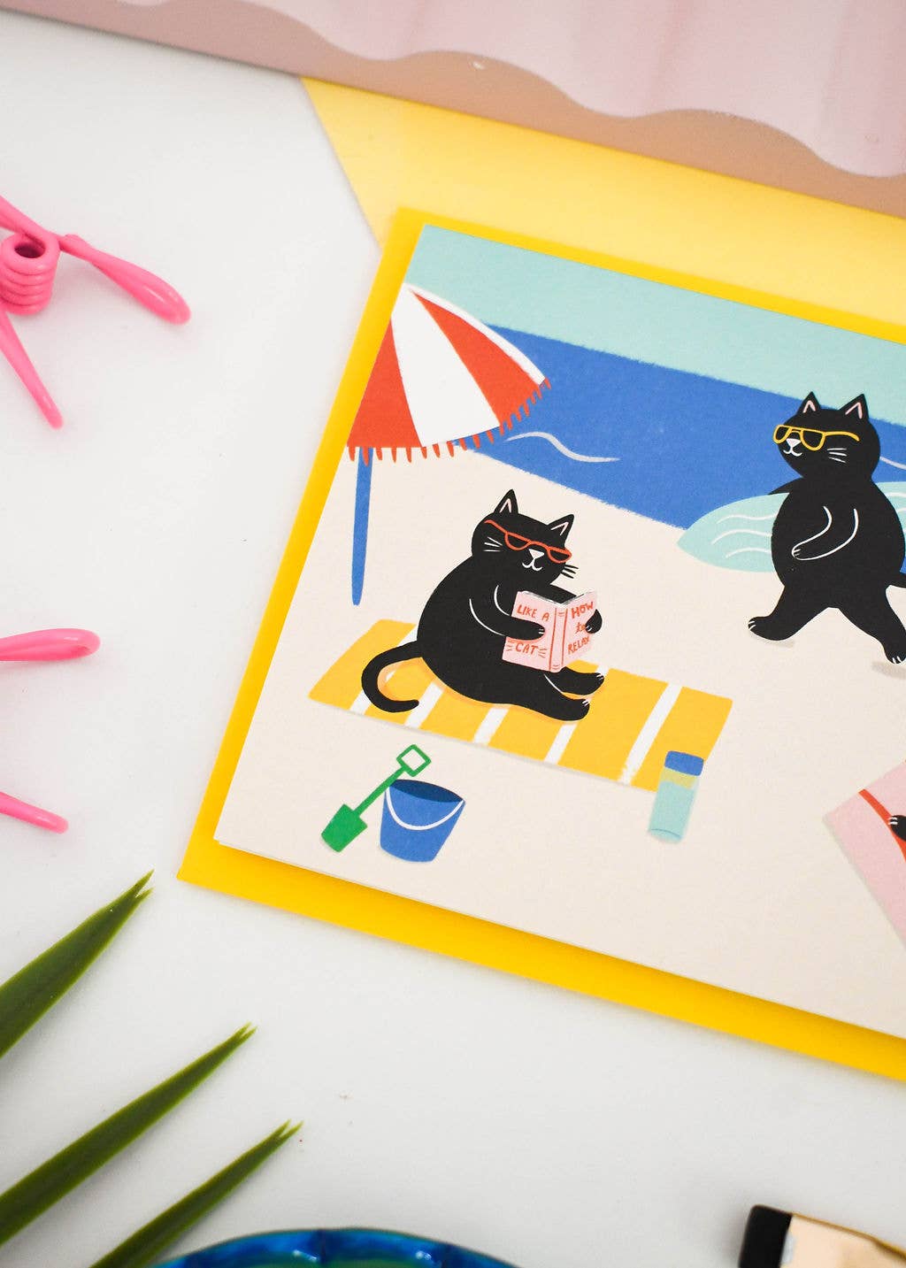 Beach Cats Cute Greeting Card