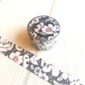 Black and White Flora Kitten Washi Tape